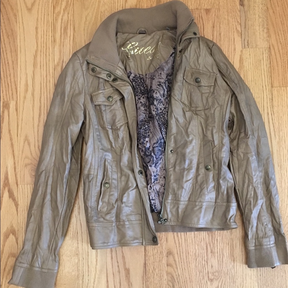 Guess Scrunched Leather Jacket